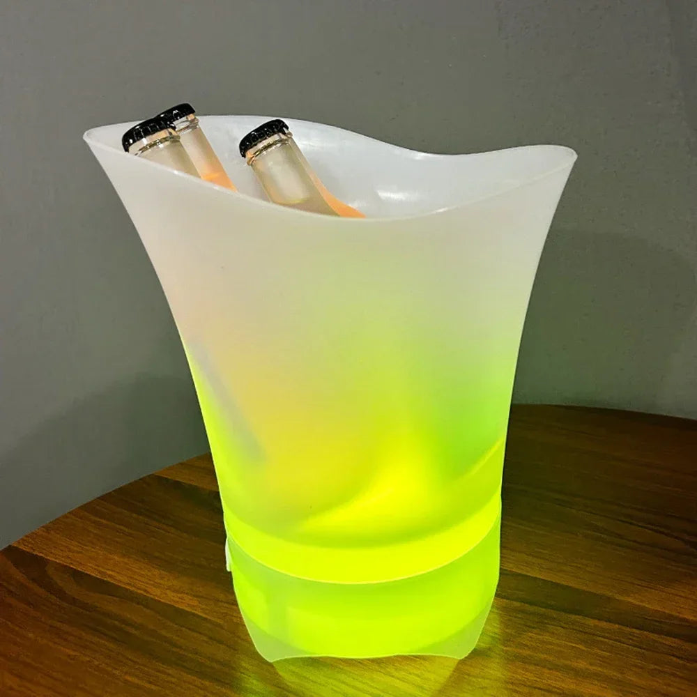 seau glace lumineux enceinte bluetooth blanc violet bleu vert orange moderne festival