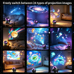 projecteur nuit violet noir moderne 24 motifs projection support rotatif led