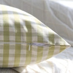 taies d'oreiller plaid rayures horizontales noir blanc 45x45cm farmhouse opaques zippées incluses maison hospitalière