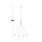 câble extension rgb led prise femelle broches blanc flexible moderne