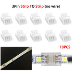 connecteur led broches transparent clips ruban led universel rgb 10mm 12v cecerohsul