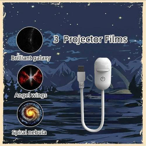 projecteur mural galaxie nébuleuse ailes ange veilleuse lampe ambiance chambre enfant décoration fête led