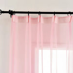 rideau romain transparent moderne minimaliste tulle 100x130cm anneaux chambre hospitalière
