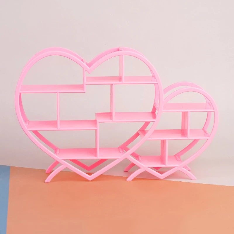 étagère moderne rose pieds pliants minimaliste support rangement accessoires intérieur décoration chambre finition lisse