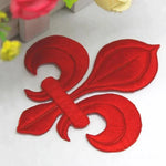 dentelle brodée fleur lys or argent polyester appliques patchs coudre broderie ecussons motifs ornements
