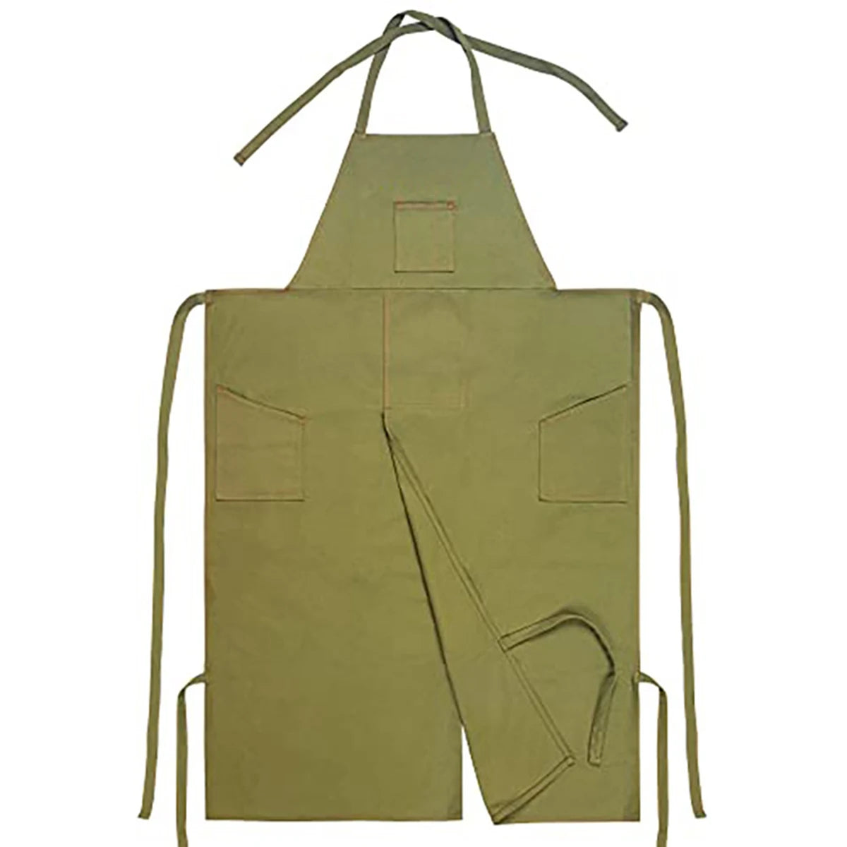 tablier uni classique vert olive bleu roi noir élastique poche avant arrière crochets élégants