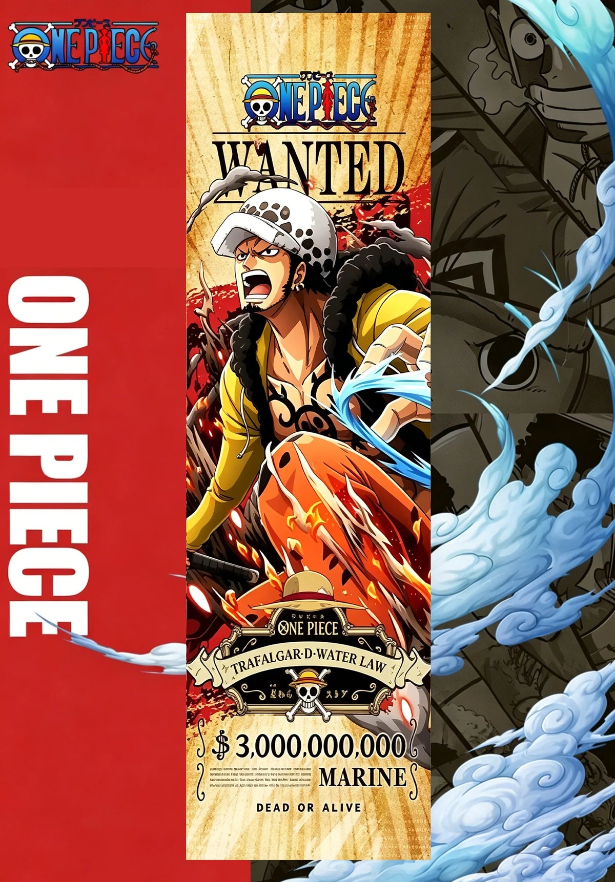 tapisserie murale longue one piece luffy affiche tissu anime chambre coucher décoration esthétique personnages