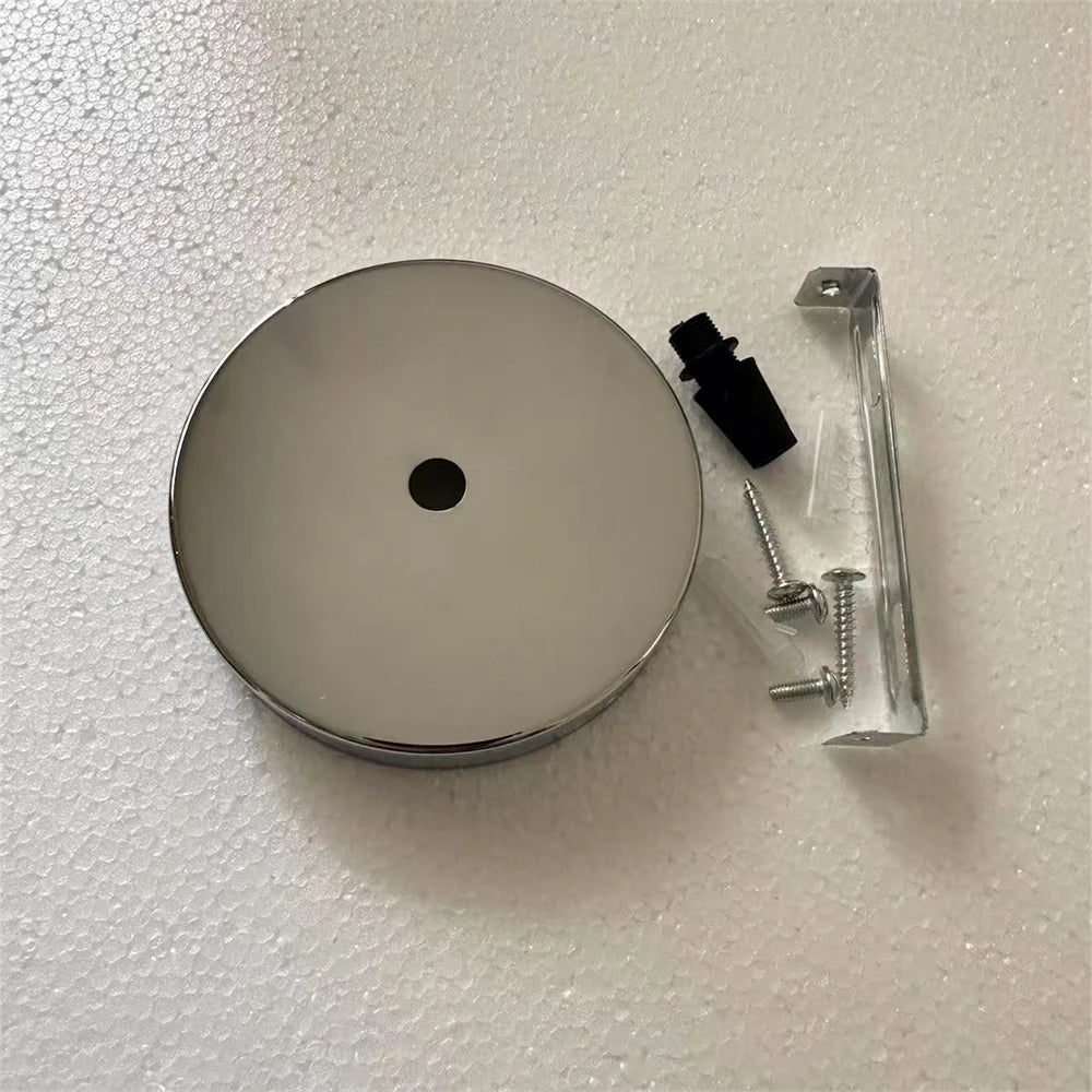 base disque décorative moderne suspension luminaire métal noir or cuivre blanc