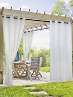 rideau extérieur pergola transparent polyester métalliques blanc beige bleuextérieurDecorationJaponaisCoreen