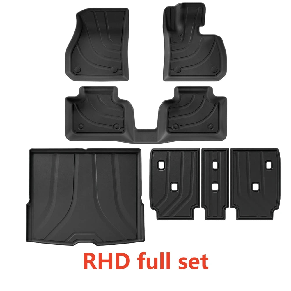 tapis sol coffre coussin dossier arrière noir texture rugueuse motifs ondulés moderne bmw x1