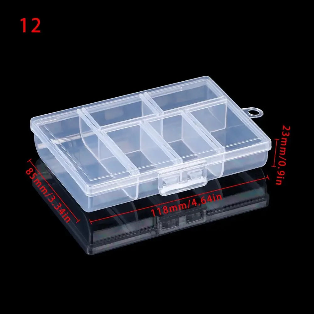 boîtes rangement transparentes empilables clips compartiments garage organisation bijoux diamants artisanat pilules