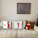 taie d'oreiller mariah carey noel coussin moderne rouge blanc photo décoration intérieure polyester dobby