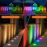 spots paysage led rgbw ip65 moderne télécommande blanc chaud rouge visiblesextérieur jardin