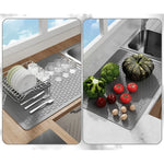 tapis protection silicone gris moderne surface rugueuse adhésif 70x50cm 30x20.8cm