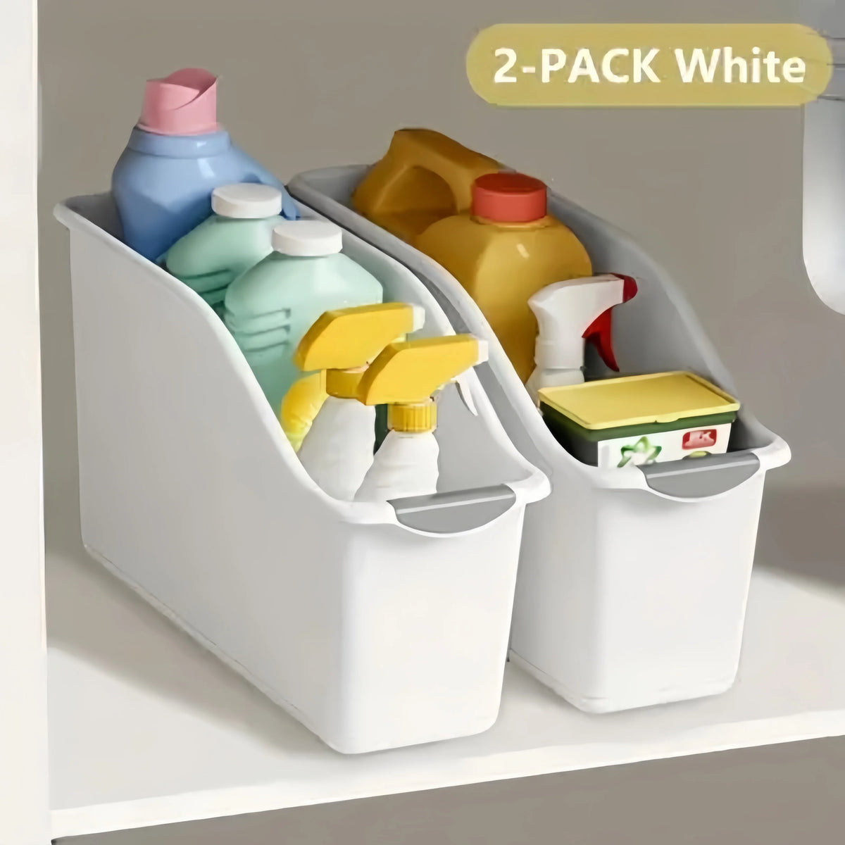 boîtes rangement blanc orange poignées moderne pratique cuisine organisation produits ustensiles durable