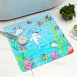 tapis bain marin dessin animé poissons méduses coraux adhésifs antidérapants salle bain enfants adultes