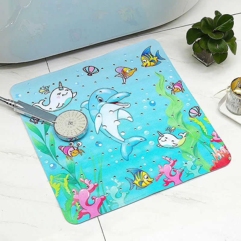 tapis bain marin dessin animé poissons méduses coraux adhésifs antidérapants salle bain enfants adultes