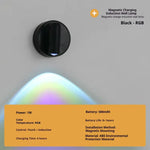 lampe murale led sans fil rechargeable usb base magnétique interrupteur tactile noir intensité variable