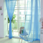 rideaux translucides modernes polyester rose blanc rouge bleu orange fenetre plate 100x200cm