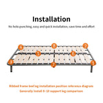 supports pied lit métal fer noir vis serrage industriel meubles réglables hauteur ajustable fond