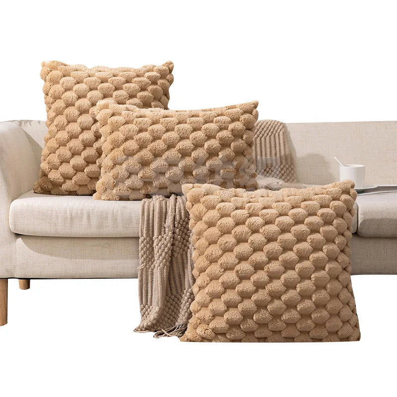 taies d'oreiller douces coussins carrés gris rose jaune moderne non toxiques polyester coton brodés