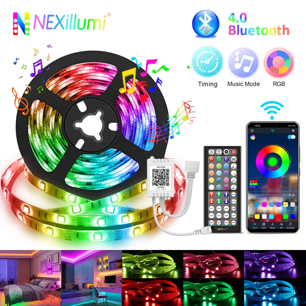 ruban led multicolore 16 millions couleurs bluetooth application contrôle moderne
