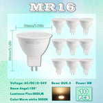projecteur led spot mr16 gu5.3 noir blanc rond carré moderne