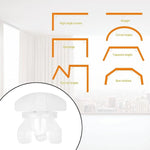 rideaux poulies pieces rechange plastique blanc translucide moderne fixations sans motif inclusées 10 pièces