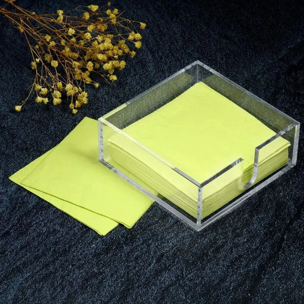 porte serviettes moderne transparent imprimé arbres flamants clips serviettes restaurant
