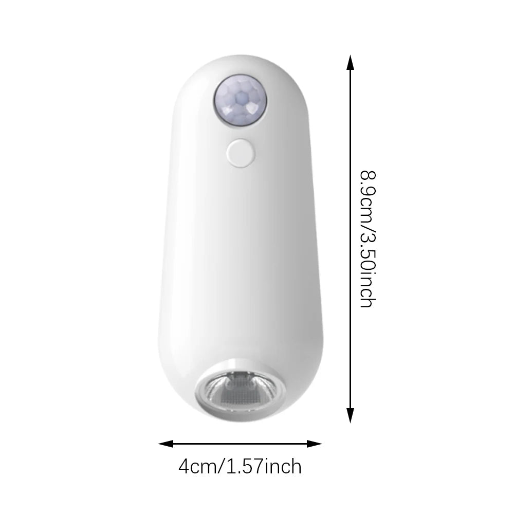 lampe toilette blanche moderne capteur mouvement recharge usb adhésif flux lumineux faible
