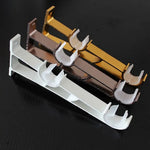 supports rideaux or blanc cuivre lisses modernes plaque fixation