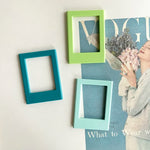 cadres photo magnétiques bleu clair rose noir blanc vert orange gris jaune modernes minimalistes