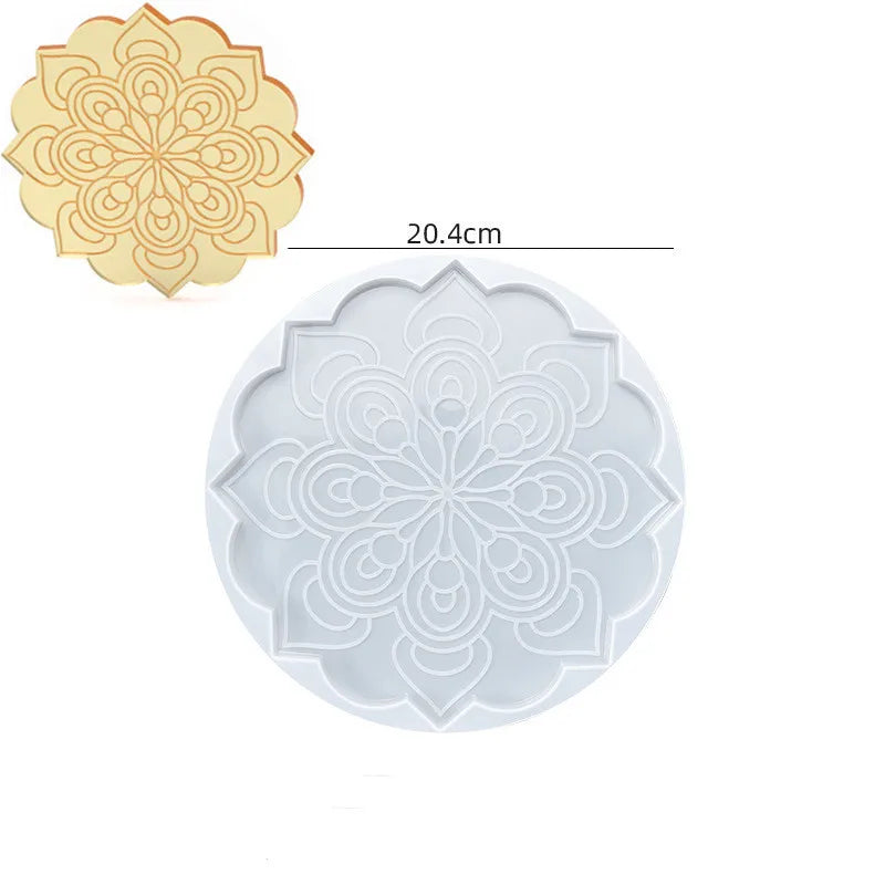 serviettes table motif floral gris bleu vert doré modernes silicone