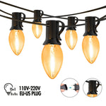 guirlande lumineuse extérieure imperméable 20m 48ampoules edison jaune arbre noel
