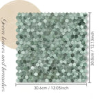 carreaux hexagonaux métal brossé adhésifs modernes gris bronze cuivre doré salle bain chambre