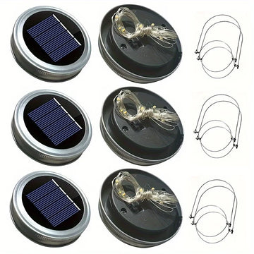 lampe solaire bocal transparent argenté fil led entrelacé moderne décorativeextérieur patio mariage