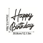 arche ballons happy birthday doré noir blanc festif décoration mur transparent moderne différents couleurs