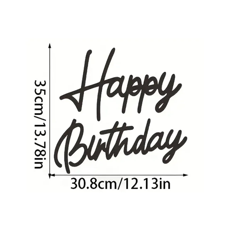 arche ballons happy birthday doré noir blanc festif décoration mur transparent moderne différents couleurs