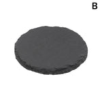 coasters noirs naturels résistants chaleur minimaliste hexagonaux carrés cœur ronds