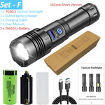 lampe torche rechargeable 15000mAh LED 2300lm zoomable USB moderne résistante autodéfense banque alimentation