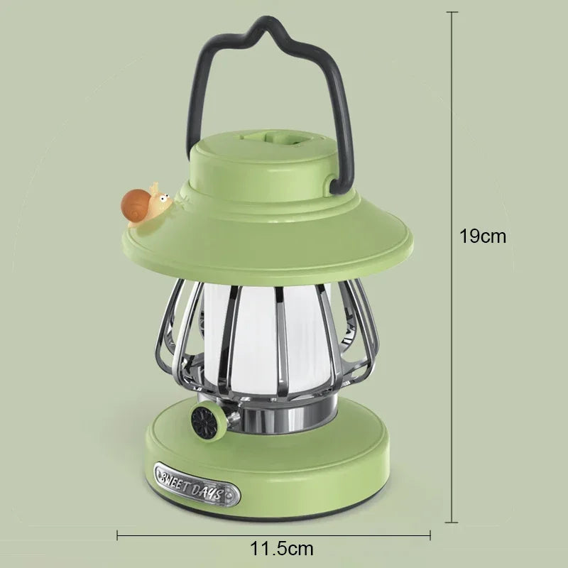 veilleuse camping rechargeable led transparente vintage rose vert violet blanc