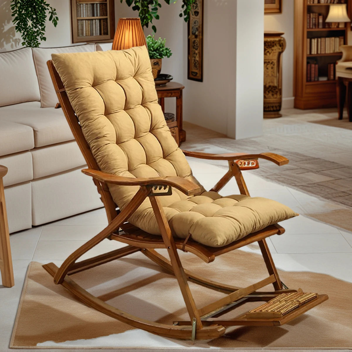 coussin inclinable fauteuil bascule confortable tissu moderne beige clair effet rebond respirant double face