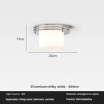 lampe moderne blanc chrome verre opaque 30cm 40cm LED 3000K 4500K 6000K(touches)