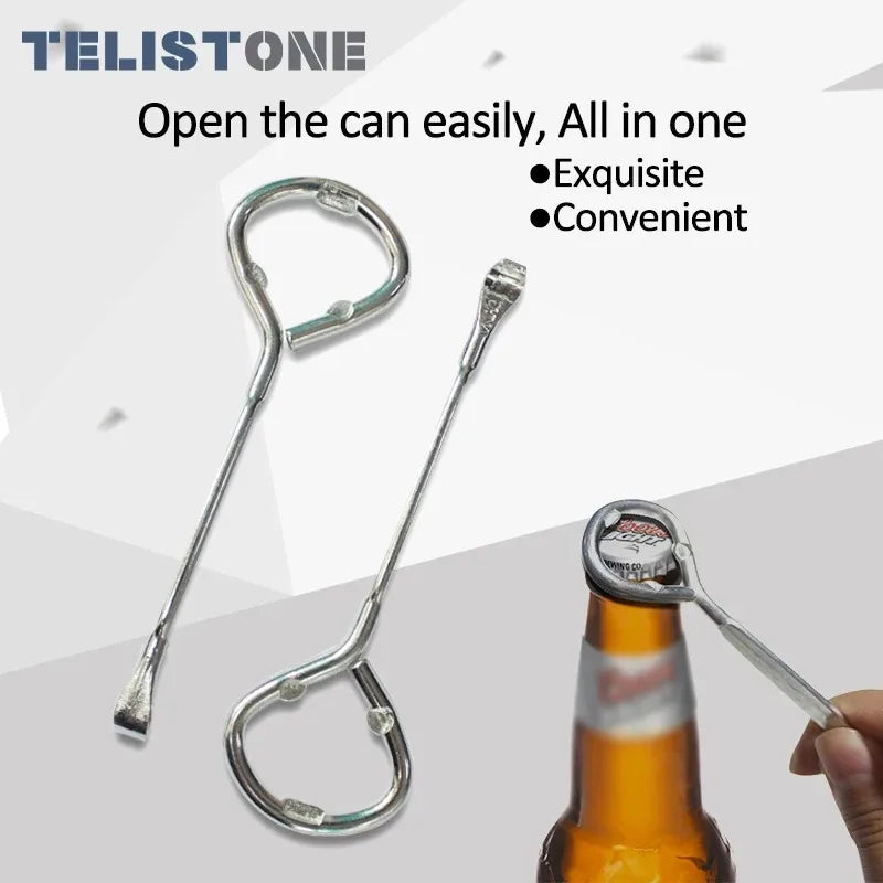 outil multifonction ouvre bouteille tire bouchon decapsuleur pince metallique argenté utilitaire minimaliste