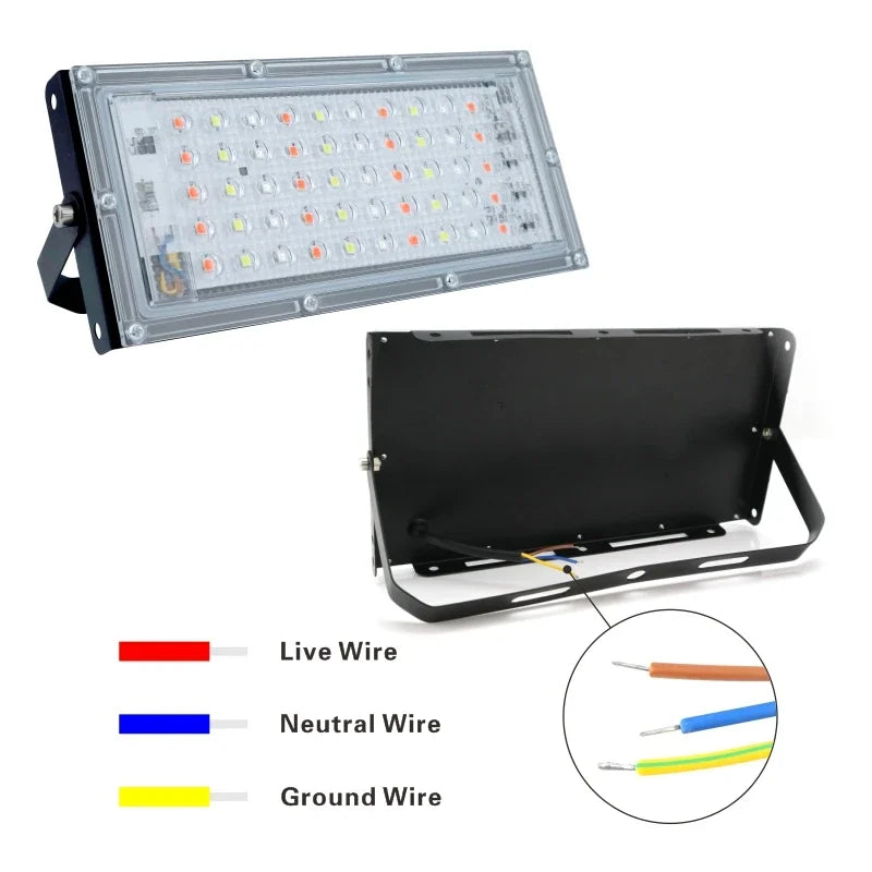 projecteur led noir moderne ip65 étanche télécommande flux lumineux élevé fixation certifié rohs