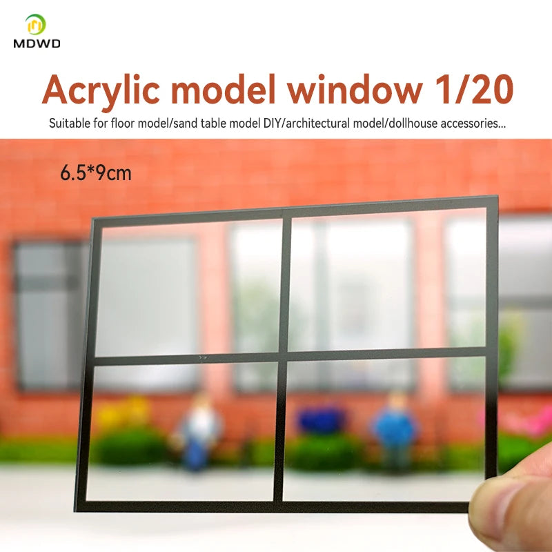 fenêtres transparentes acrylique sections architecturales dioramas construction bâtiments matériaux décoration maison DIY