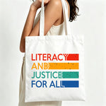 sac main toile blanc imprimé cartoonesque moderne sans fermeture poignées