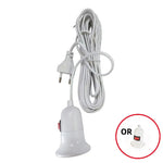 support lampe câble blanc interrupteur douille e27 prise industrielle utilitaire 10 mètres