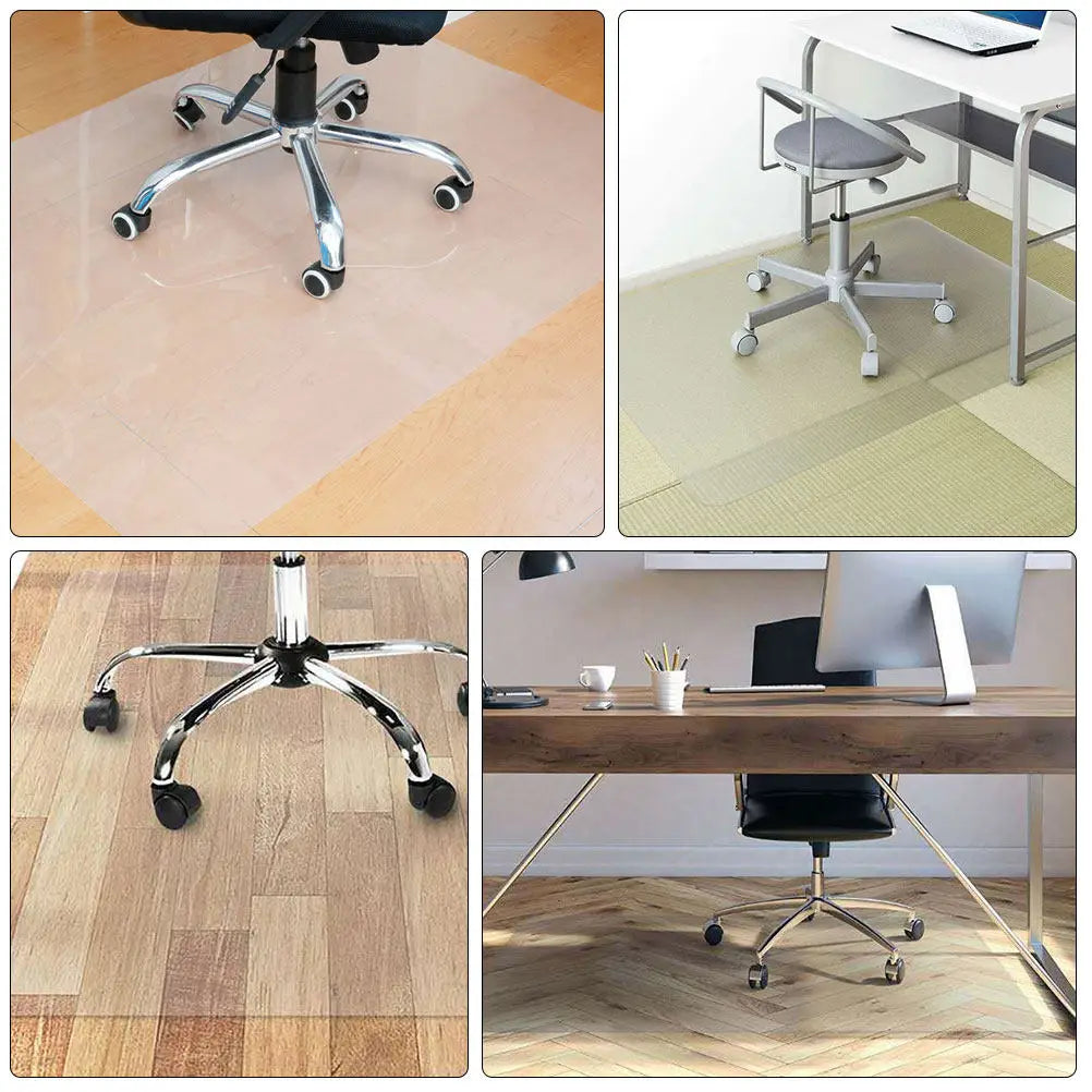 tapis sol transparent pvc antidérapant protection chaise meuble stabilisation maison bureau(floor mat clear pvc