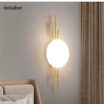 lampe murale moderne minimaliste noir doré éclairage chambre salon entrée étude